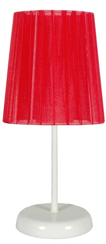 Noční lampička Rifasa moderní červená s kovovým stínidlem do ložnice nebo dětského pokoje
