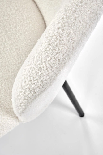 Čalouněná židle Vanda krémová boucle do jídelny a obýváku moderní skandinávský styl Intesi