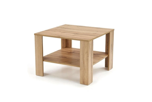 Konferenční stolek Tastur S dubový čtvercový s policí moderní do obývacího pokoje 70x70 cm Intesi
