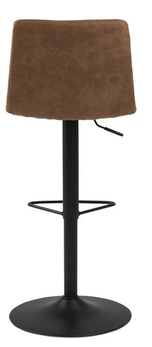 Barová židle Kimmy hnědá s opěrkou otočná čalouněná moderní do kuchyně a k ostrůvku Actona
