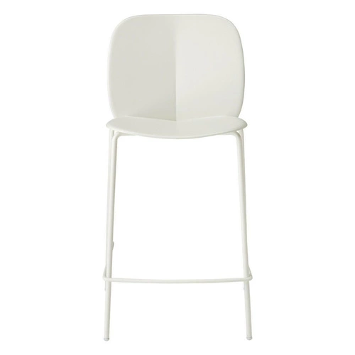 Barová židle s opěrkou Mentha bílá moderní 65 cm do kuchyně a k ostrůvku, technopolymer SCAB