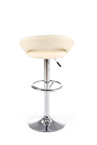 Barová židle Nang krémová otočná s nastavitelnou výškou do moderní kuchyně ekokůže chrom