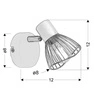 Nástěnná lampa Fly 1x40W E14 bílá/chromová