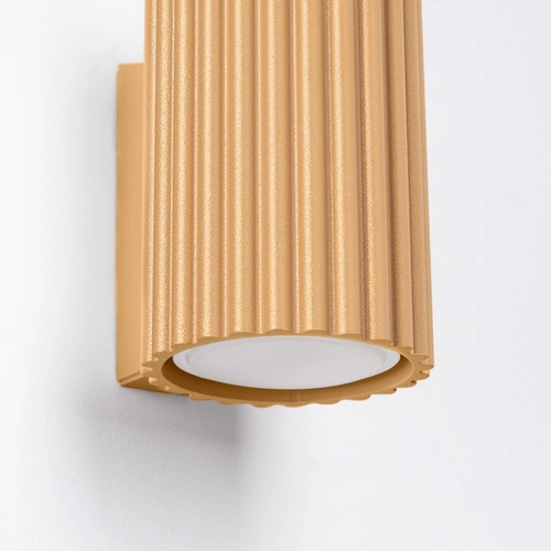 Nástěnné svítidlo KARBON 10 zlatý hliník glamour do obýváku a ložnice svítí nahoru i dolů