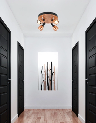 Stropní svítidlo Cross moderní měděné kovové nastavitelné do obýváku a kuchyně 35 cm