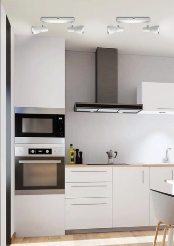 Stropní svítidlo Picardo bílé kovové nastavitelné do obýváku kuchyně a jídelny 2bodové