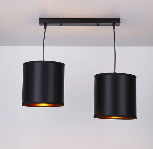 Candida závěsná lampa černá 2x40W E27 stínidlo černé