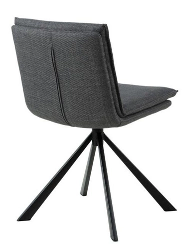 Jídelní židle Flynn Actona čalouněná tmavě šedá otočná moderní loftová