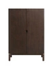 Komoda Arun vysoká 90 cm dřevěná espresso moderní do obývacího pokoje