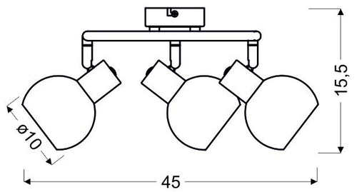 Stropní svítidlo Mauro moderní LED RGB s dálkovým ovládáním stříbrné 3bodové do obýváku