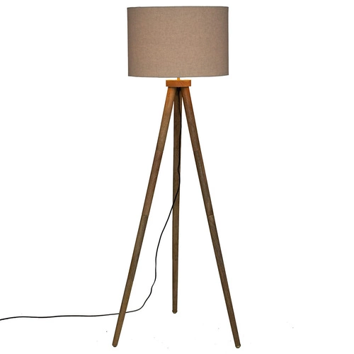 Podlahová lampa na stativu Olga béžová/přírodní