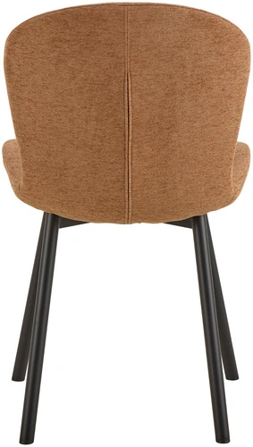 Jídelní čalouněná židle Esra Actona v barvě terracotta s černými nohami