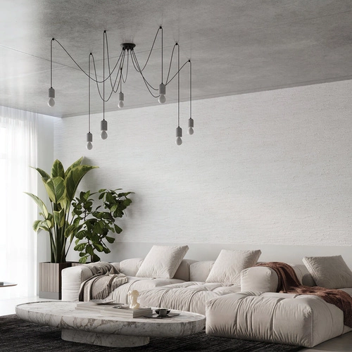 Nástěnné svítidlo NESO SOLLUX LIGHTING šedý betonový minimalistický do obýváku a ložnice