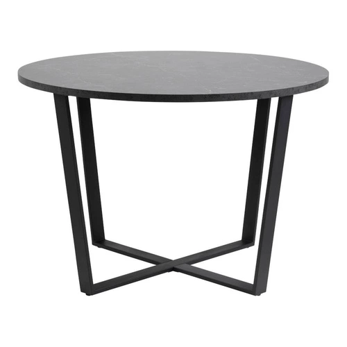 Jídelní kulatý stůl Amble černý mramor glamour 110 cm moderní Actona
