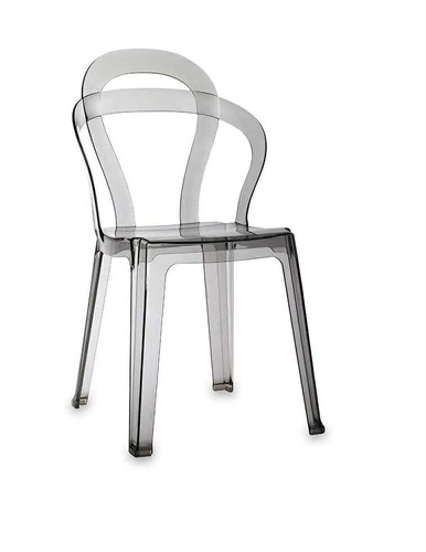 Jídelní a zahradní židle Titi SCAB Design průhledná kouřová stohovatelná polykarbonát glamour