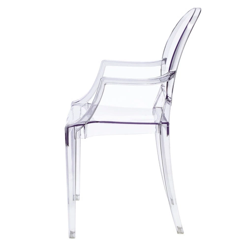 Jídelní židle Royal průhledná inspirovaná Louis Ghost stohovatelná moderní