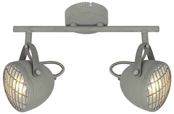 Moderní stropní svítidlo Pent šedé kovové nastavitelné do obýváku a ložnice 2bodové