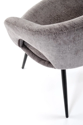 Otočná židle Meibel šedá čalouněná s područkami do kanceláře a obýváku moderní Intesi