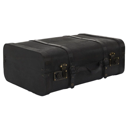 Sada 2 černých dekoračních boxů Vintage Intesi retro do obýváku nebo ložnice