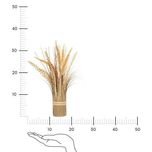 Dekorativní umělé obilí James 35 cm žluté boho do vázy do obýváku Atmosphera