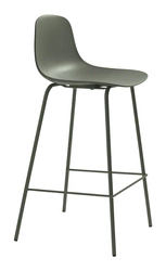Barová židle Whitby olivová s opěrkou moderní do kuchyně a k ostrůvku 67 cm UNIQUE