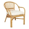 Ratanové křeslo Neta boho do obýváku s područkami a polštářem Atmosphera přírodní