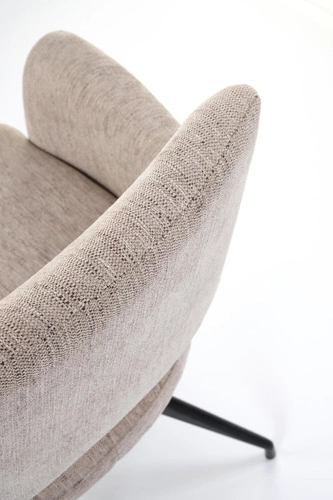 Otočná čalouněná židle Naty béžová Intesi do kanceláře a obýváku moderní s područkami