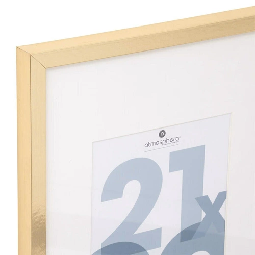 Zlatý závěsný fotorámeček 21x30 Atmosphera Wood slim na zeď elegantní