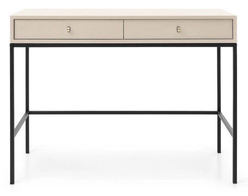 Moderní toaletní stolek Evora béžový se zásuvkami do ložnice, elegantní glamour konzole