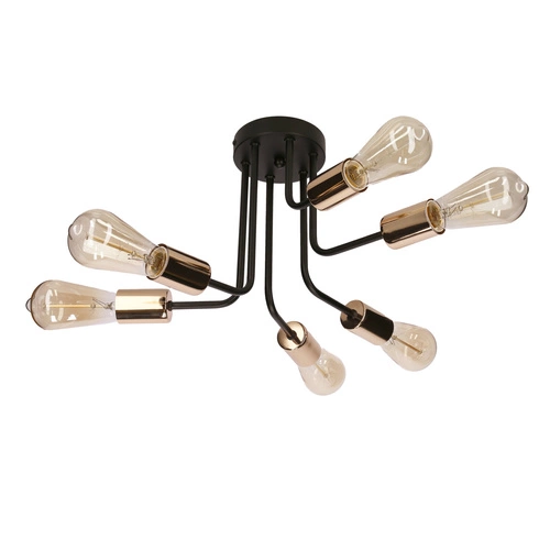 Závěsné svítidlo Spill černé 6-ramenné moderní do obývacího pokoje a jídelny CANDELLUX