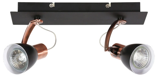 Moderní stropní svítidlo Markus černé s měděnými detaily do obýváku a jídelny 2zdrojové