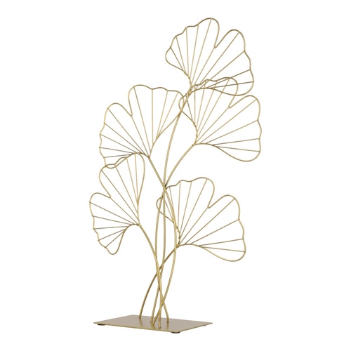 Kovová dekorace Ginko gold