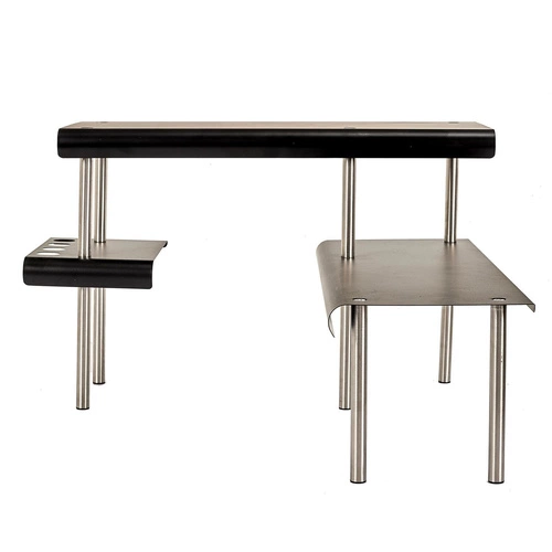 Kuchyňská stojací police na koření a doplňky Angle černá kovová moderní Intesi