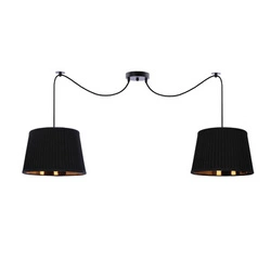 Gillo závěsná lampa černá 2x40W E27 stínidlo černé