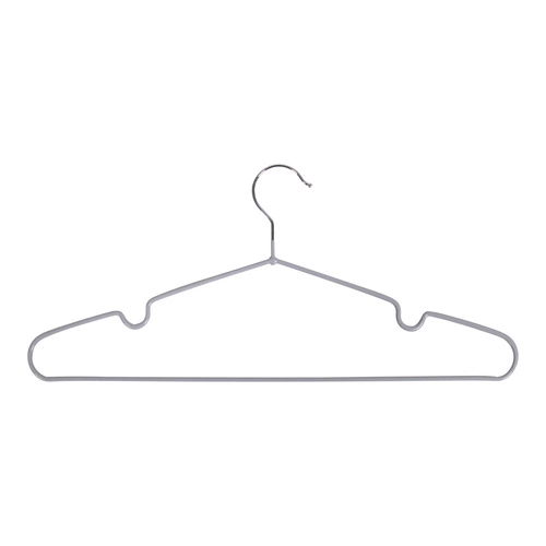 Sada 10 šedých kovových ramínek do šatní skříně Messa moderní Intesi