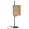 Stolní lampa Zeta černá 1x40W E27 stínidlo ořech