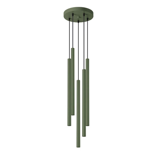 Visící lampa PASTELO 5P olivová zelená