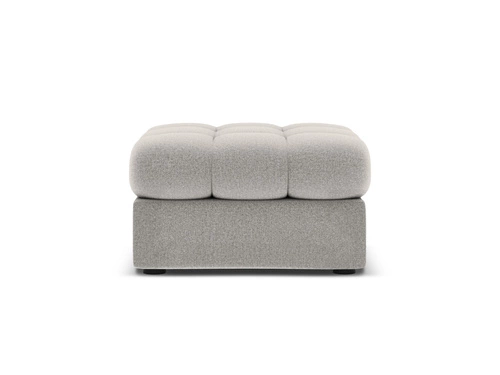 Šedý čalouněný čtvercový taburet Justin do obýváku a ložnice moderní 60x60