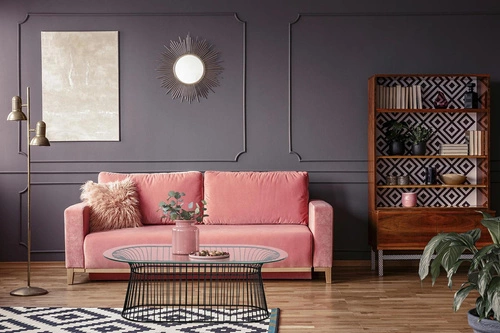 Ombra oválný konferenční stolek se skleněnou deskou na černé kovové podnoži loftový do obýváku Intesi