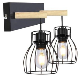 Nástěnná lampa Bernita 2x60W E27 černá