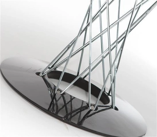 Moderní kulatý stůl Cyklon inspirovaný Cyclone černý do jídelny a kuchyně 100 cm