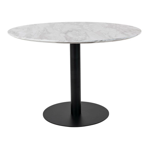 Stůl Bolzano 110 cm mramor/černá barva