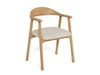 Jídelní židle Addi Actona skandinávská béžová dubová s područkami