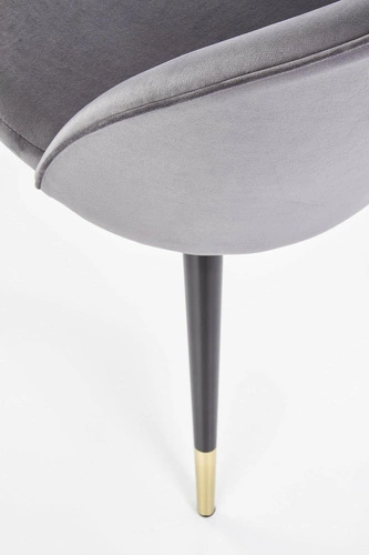 Čalouněná židle Nevada šedá do jídelny a obýváku moderní s černými nohami