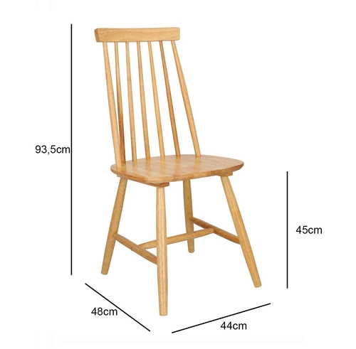 Dřevěná jídelní židle Wopy přírodní retro vintage do kuchyně Intesi