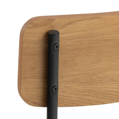 Jídelní židle Peru Actona moderní dub s černými kovovými nohami