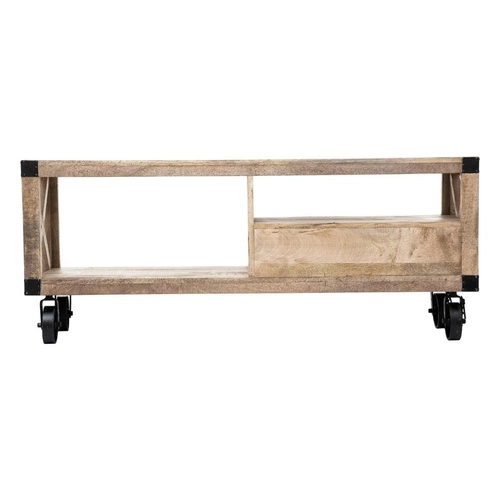 Dřevěný TV stolek Silas 140 cm moderní rustikální mango do obýváku Atmosphera