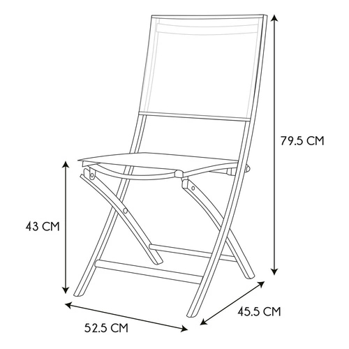 Skládací venkovní židle Elba terakota