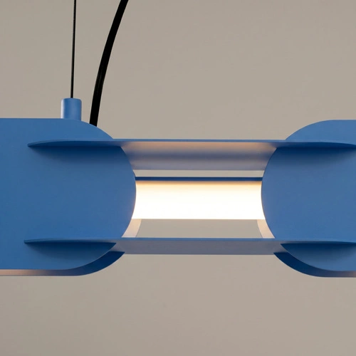 Závěsné LED svítidlo CHAIN 91 světle modré nad jídelní stůl