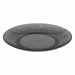 Plastový jídelní talíř Estiva 20 cm kulatý tmavě šedý do jídelny i na zahradu 5five